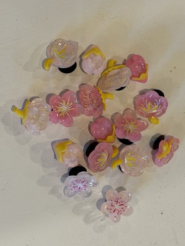 Flower shoe charms pink girls - charms,