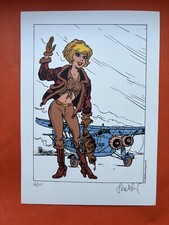 WALTHERY  EX LIBRIS SIGNE SERIGRAPHIE NATACHA AVIATRICE NEUF