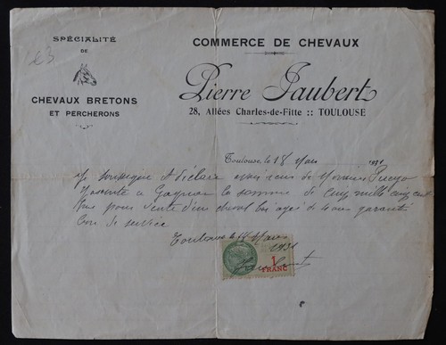 Facture 1931 toulouse - facture,