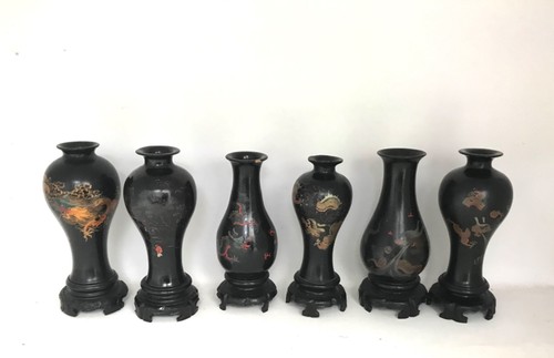 Vases laque de fuzhou - 6, en
