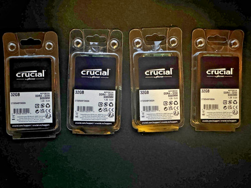 32go ram sodimm crucial - x4,