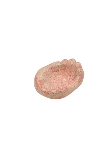 Coupelle figurative main - coupelle, rose