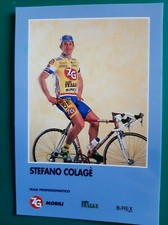 CYCLISME carte cycliste STEFANO COLAGE équipe ZG MOBILI SELLE ITALIA 1995