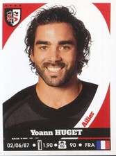 266 YOANN HUGET # STADE TOULOUSAIN TOP 14 STICKER PANINI RUGBY 2018