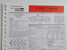 Fiche technique automobile