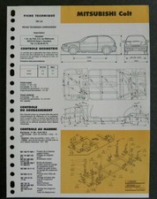 Fiche technique automobile carrosserie MITSUBISHI COLT