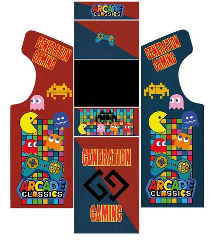 Stickers borne arcade - arcade, ou
