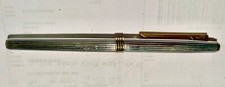 Stylo plume CHRISTIAN DIOR argent massif 925 vermeil plume or Fontain pen rare