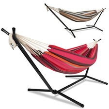 ib style®KALANI hamac suspendu avec support en métal jardin double jusqu’à 200kg