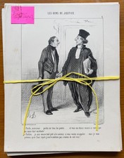 DAUMIER GENS DE JUSTICE série complète sauf n°14-Lithographies