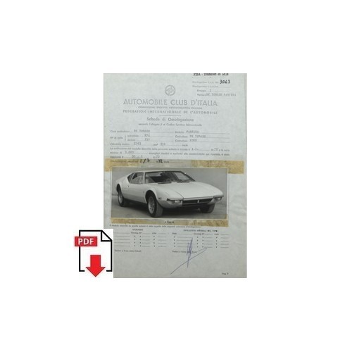 1972 tomaso pantera scheda - de,