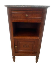 Antique nightstand marble top - antique,