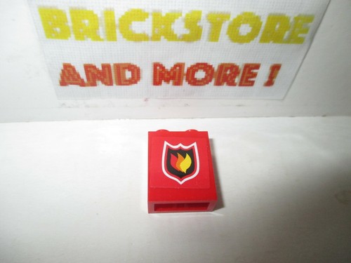 Lego brick 1x2x2 fire - lego,