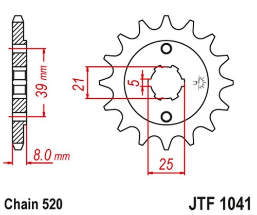 Pignon avant 2238 - jt, 14