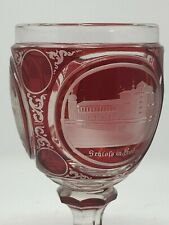 Verre sur Pied en cristal de Bohême, XIXe siècle. Antique Crystal 19th 