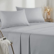 Parure De Lit 160x190/200 4 Pièces en Microfibre - Drap Housse 160x200 cm - D...