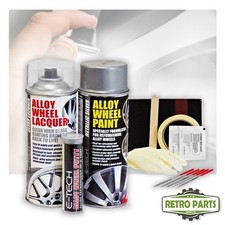 Alliage Roue Réparation & Plastique Kit pour Alpine Complet Pro DIY Paint Argent