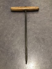 Ancien Outil Vrille Forgé Mèche à Bois Tarière Menuisier Ébéniste Old Tool