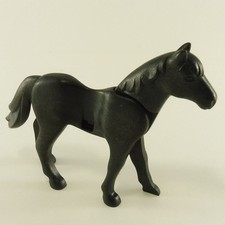 24253 Playmobil Cheval Noir 2eme Génération avec Crinière Noire