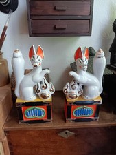 ? Duo d'Inari Kitsune en céramique - Japon