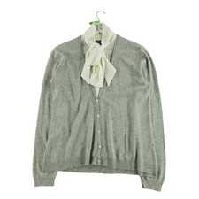 Lauren Ralph Lauren Gilet soie et cachemire Femme Taille XL Gris #QWE4115