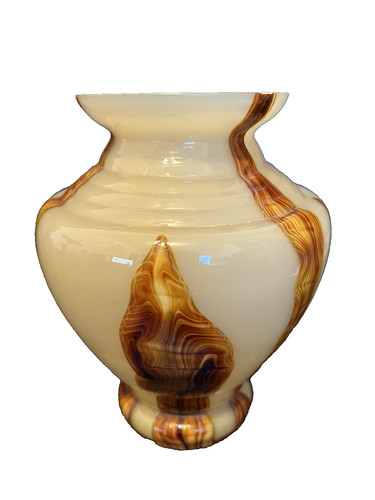 Vase verre marron - vase, en