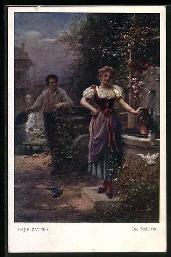 Carte postale artiste hans - carte,