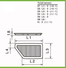 Filtre a air Green pour Honda Civic de 05-11 2.2Li CDTI-140cv