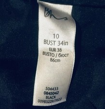 Beau Manteau Vintage Laine/Cachemire Femme Noir Long 38/40, Col Fausse Fourrure