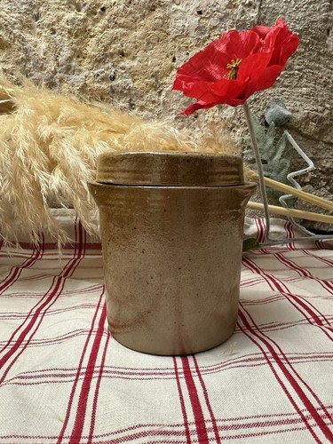 Ancien pot graisse grès - ancien,