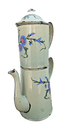 Cafetière émaillée décor