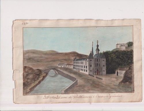1830 fusain aquarelle 2 - 1830., aquarelle.