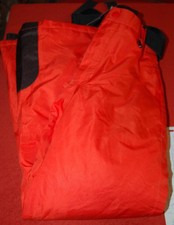 Crivit pantalon de ski  fille  orange  et noir  134/140 --- 8-10 ans - Bretelles