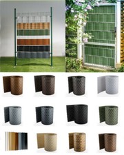 PE-Rattan Brise-Vue Balcon Jardin Panneau Double Barres 17,52€/m²