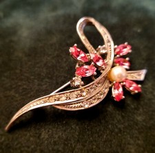 Broche Vintage Argent Rhodié