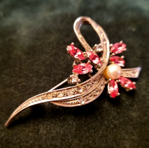 Broche vintage argent - broche,