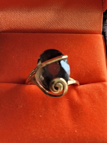 Bague quartz fumé - bague, jaune