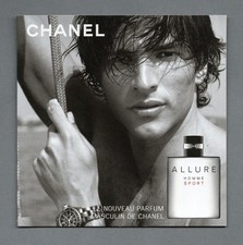 Carte publicitaire glacée  - Allure Homme Sport de Chanel recto verso 2 volets
