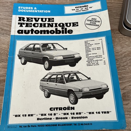 Revue technique citroen 16 - technique,
