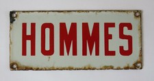 HOMMES, ancienne plaque