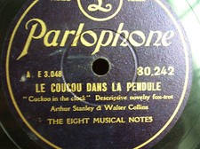 78 trs-rpm-THE EIGHT MUSICAL NOTES-Le coucou dans la pendule -PARLOPHONE 80.242
