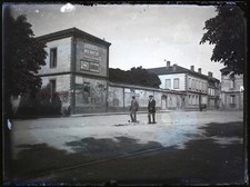 FRANCE Publicité Chocolat Menier c1900 Photo Plaque Stereo NEGATIVE Vintage 