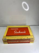 Boîte en carton chocolat suchard couvercle casser en deux pour décoration vintag