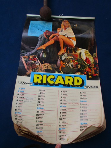 Ancien calendrier paul - calendrier, ricard
