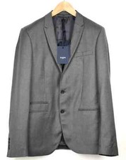 ZAPA Blazer Homme UK 38 Gris Laine Simple Boutonnage À Revers