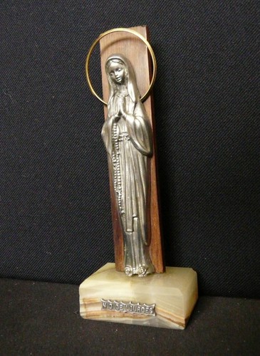 Statuette etain vierge - statuette,