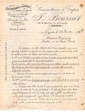 Facture.AM19873.Lyon.1920.F Bourrat.Couverture.Tapis.Descente de lit.Edredons.