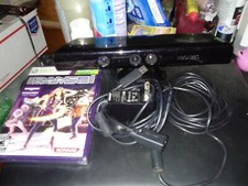Microsoft Xbox 360 KINECT Motion Sensor Bar Black Model 1414 w/ Power Supply
