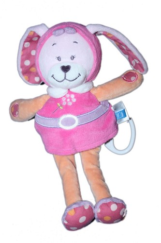 Doudou peluche musicale lapin