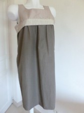 NEUVE ROBE CHASUBLE MARQUE ZARA TEINTE CHOCOLAT ET MASTIC T. XL VOIR 44